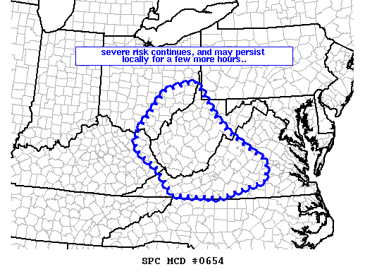 Mesoscale Discussion 654
