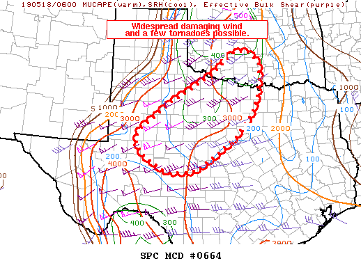 Mesoscale Discussion 664