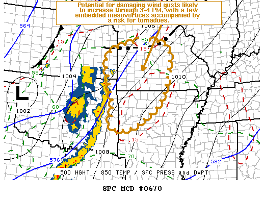Mesoscale Discussion 670