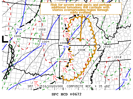 Mesoscale Discussion 672