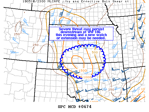 Mesoscale Discussion 674