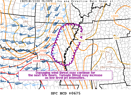 Mesoscale Discussion 675