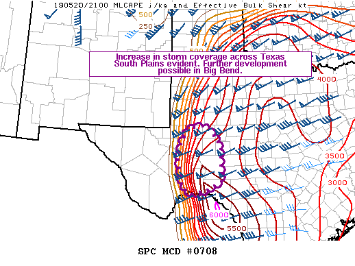 Mesoscale Discussion 708