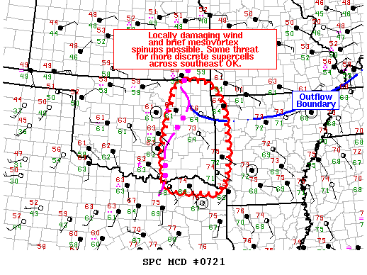 Mesoscale Discussion 721