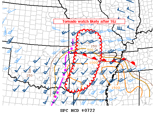 Mesoscale Discussion 722