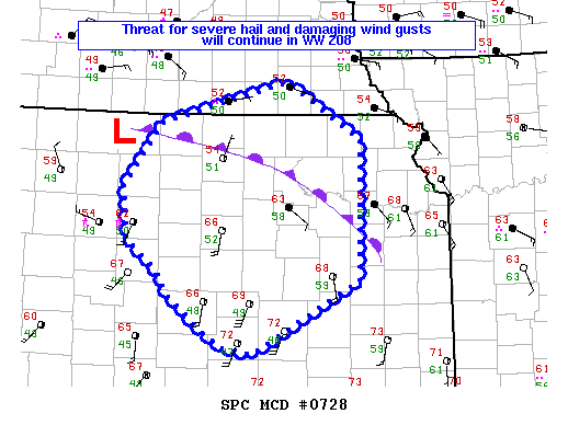 Mesoscale Discussion 728