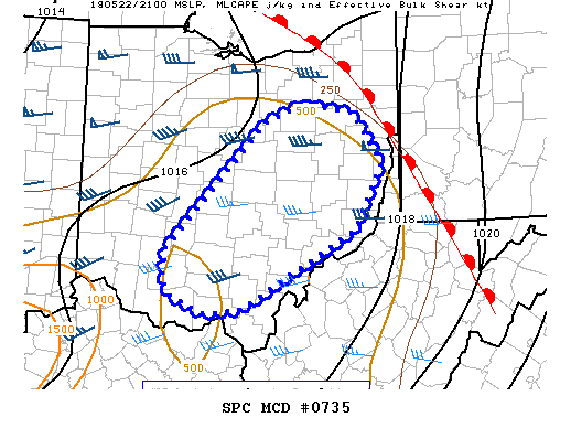 Mesoscale Discussion 735