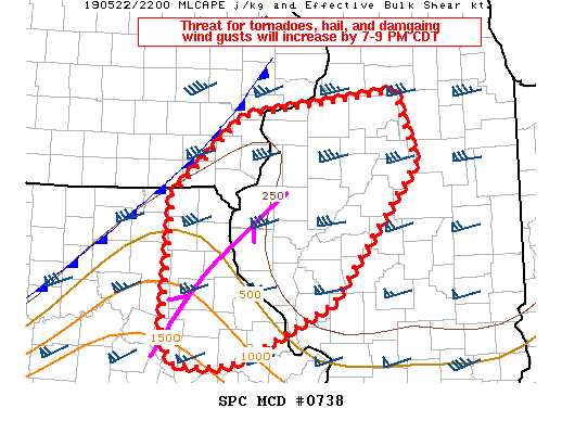 Mesoscale Discussion 738