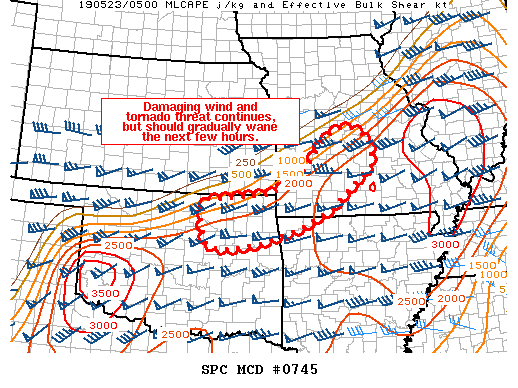 Mesoscale Discussion 745