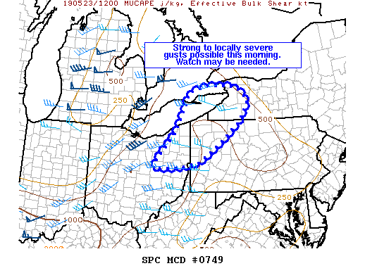 Mesoscale Discussion 749
