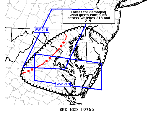 Mesoscale Discussion 755