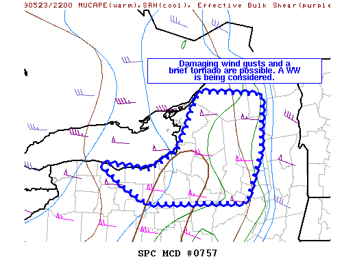 Mesoscale Discussion 757