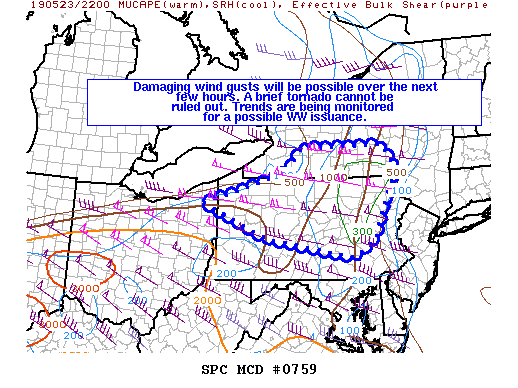 Mesoscale Discussion 759