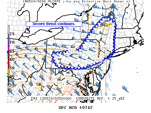 Mesoscale Discussion 762