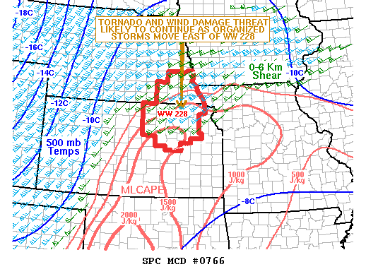 Mesoscale Discussion 766
