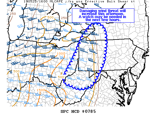 Mesoscale Discussion 785
