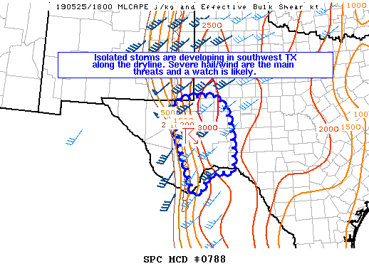 Mesoscale Discussion 788