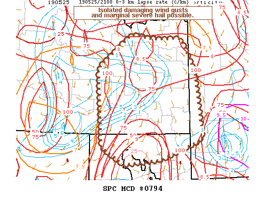 Mesoscale Discussion 794