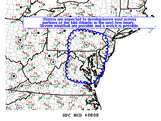 Mesoscale Discussion 808