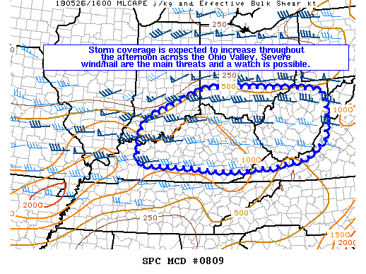 Mesoscale Discussion 809