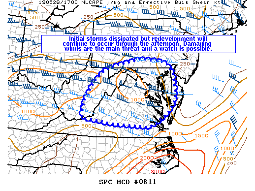 Mesoscale Discussion 811