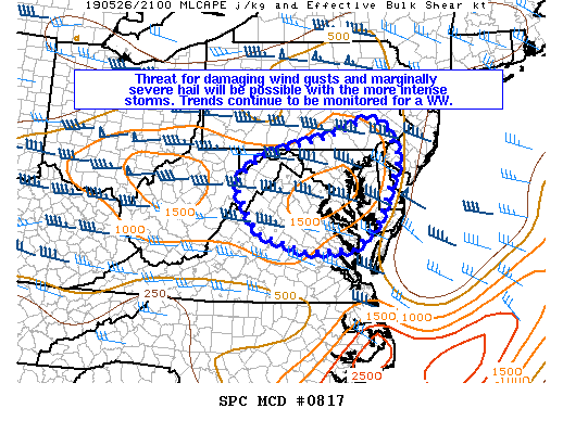 Mesoscale Discussion 817