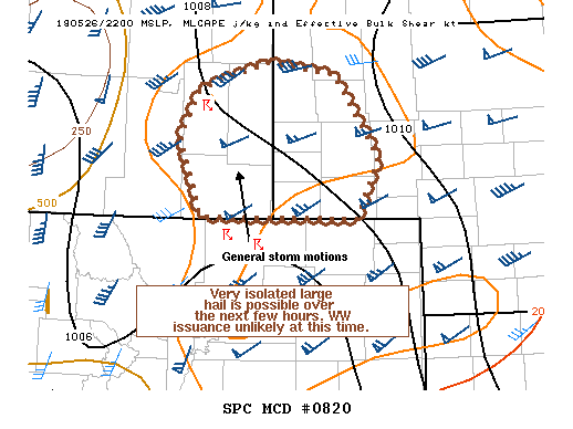 Mesoscale Discussion 820