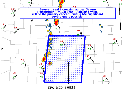 Mesoscale Discussion 822