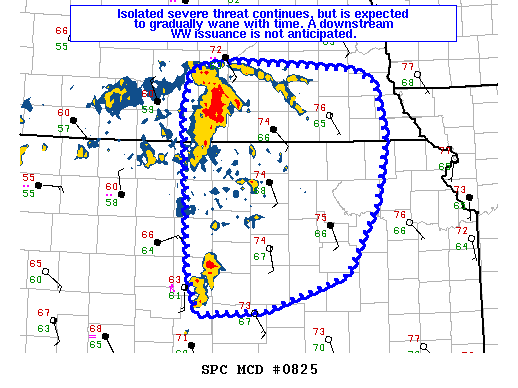 Mesoscale Discussion 825