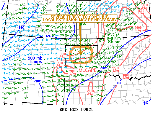 Mesoscale Discussion 828