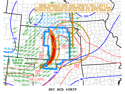 Mesoscale Discussion 829