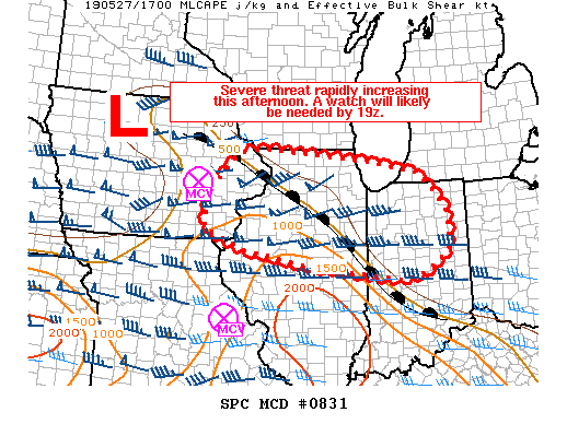 Mesoscale Discussion 831