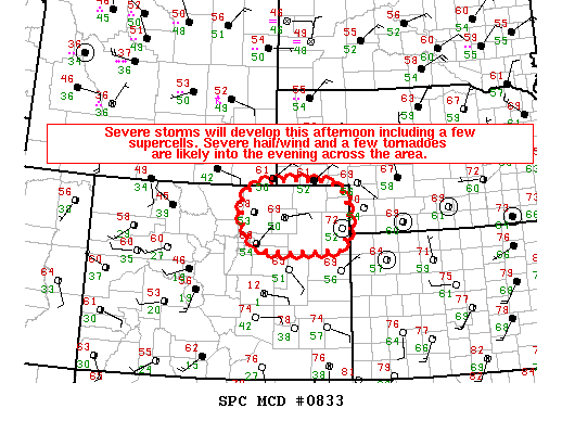 Mesoscale Discussion 833