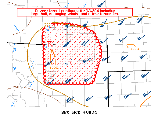 Mesoscale Discussion 834