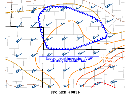 Mesoscale Discussion 836