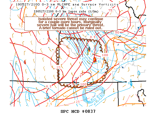 Mesoscale Discussion 837