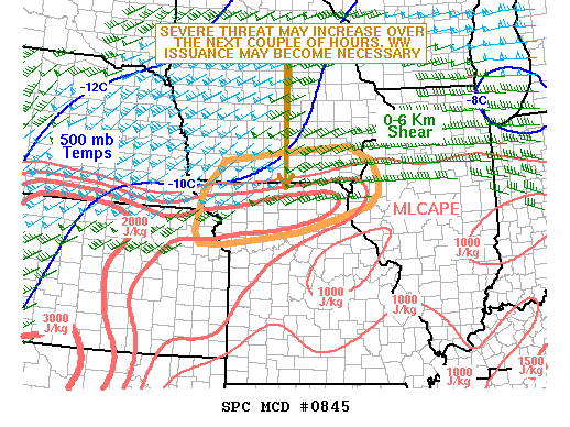 Mesoscale Discussion 845