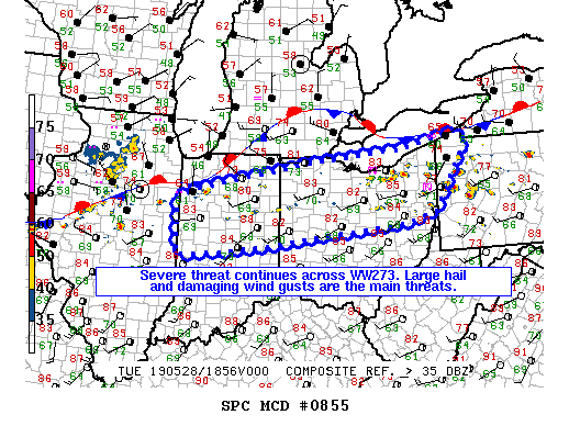 Mesoscale Discussion 855