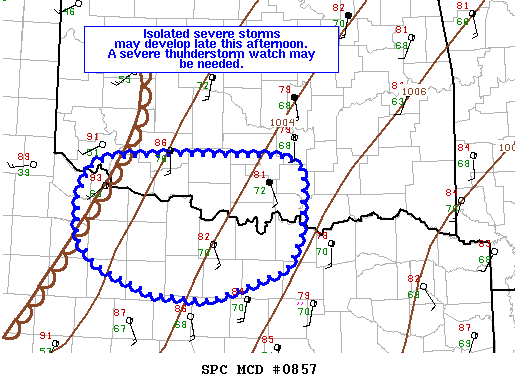 Mesoscale Discussion 857