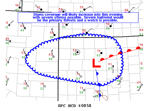 Mesoscale Discussion 858