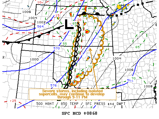Mesoscale Discussion 868