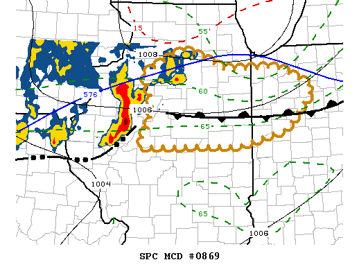 Mesoscale Discussion 869