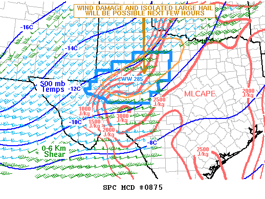 Mesoscale Discussion 875