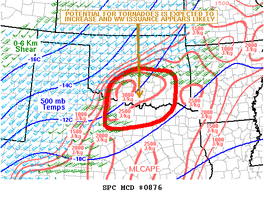 Mesoscale Discussion 876