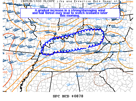 Mesoscale Discussion 878
