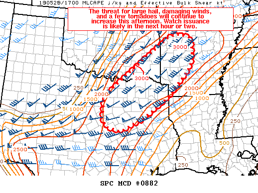 Mesoscale Discussion 882