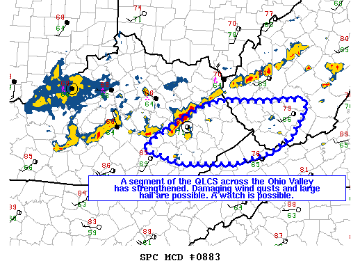 Mesoscale Discussion 883