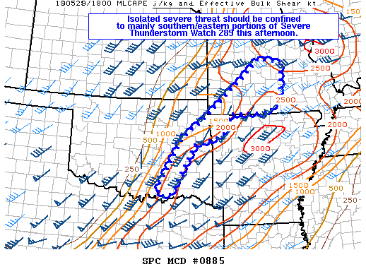 Mesoscale Discussion 885