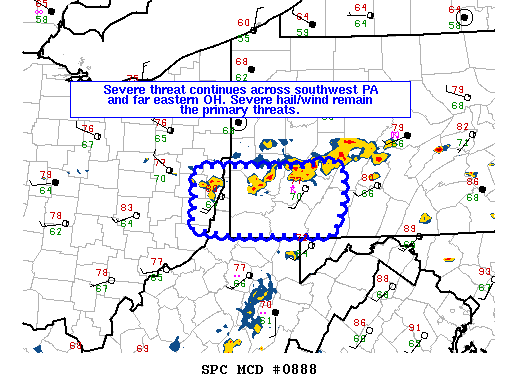 Mesoscale Discussion 888