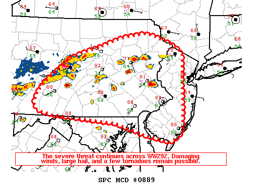 Mesoscale Discussion 889